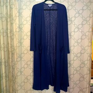 LuLaRoe Blue Long Sleeve Sarah Cardigan